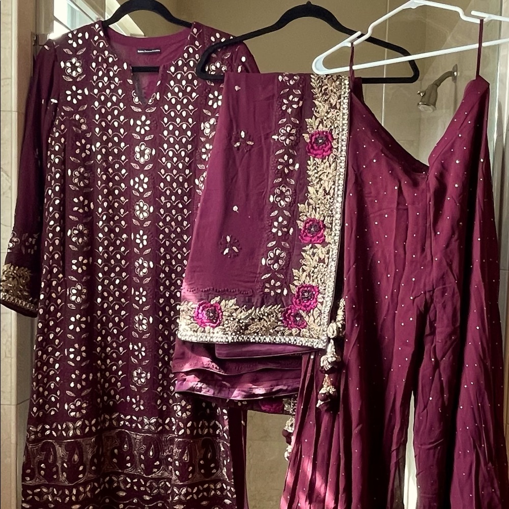 3 piece Lakhnavi Indian outfit